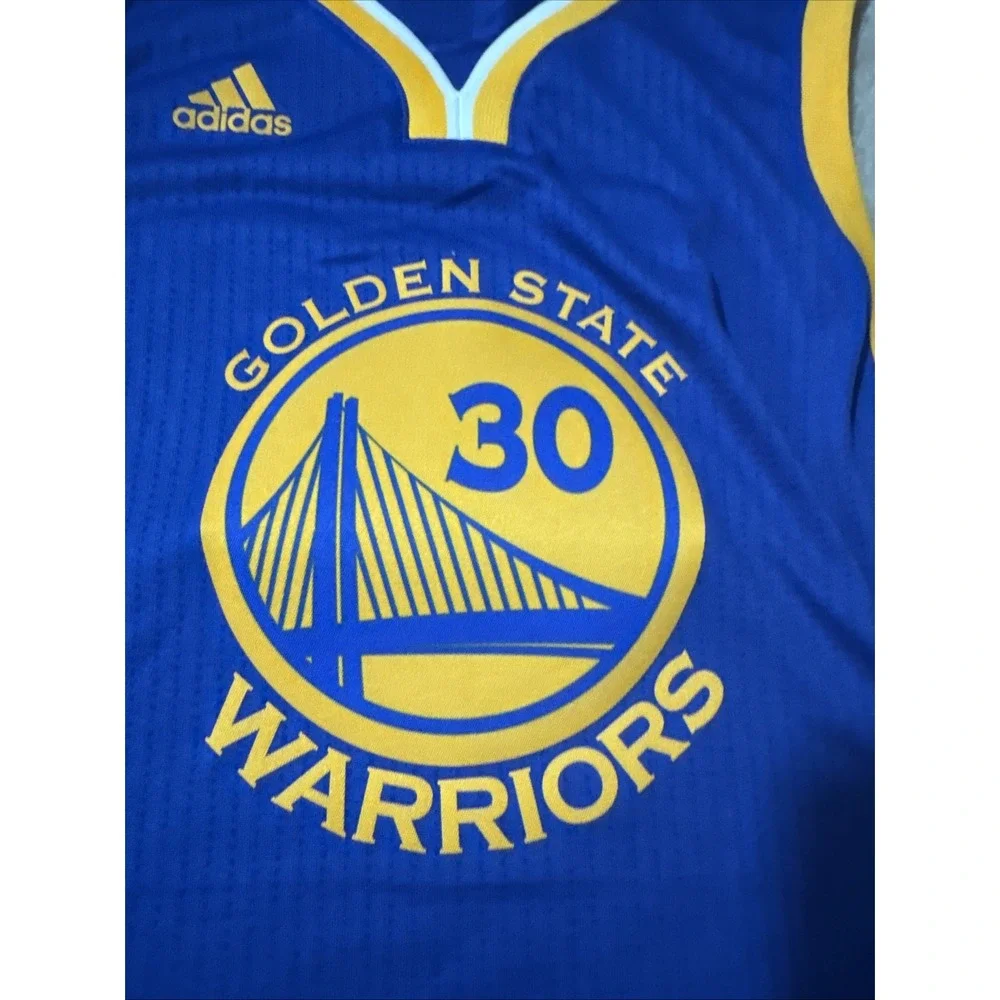 Stephen Curry Adidas 2015 2016 NBA Finals Warriors Jersey Size Youth XL +2" - Picture 4 of 13